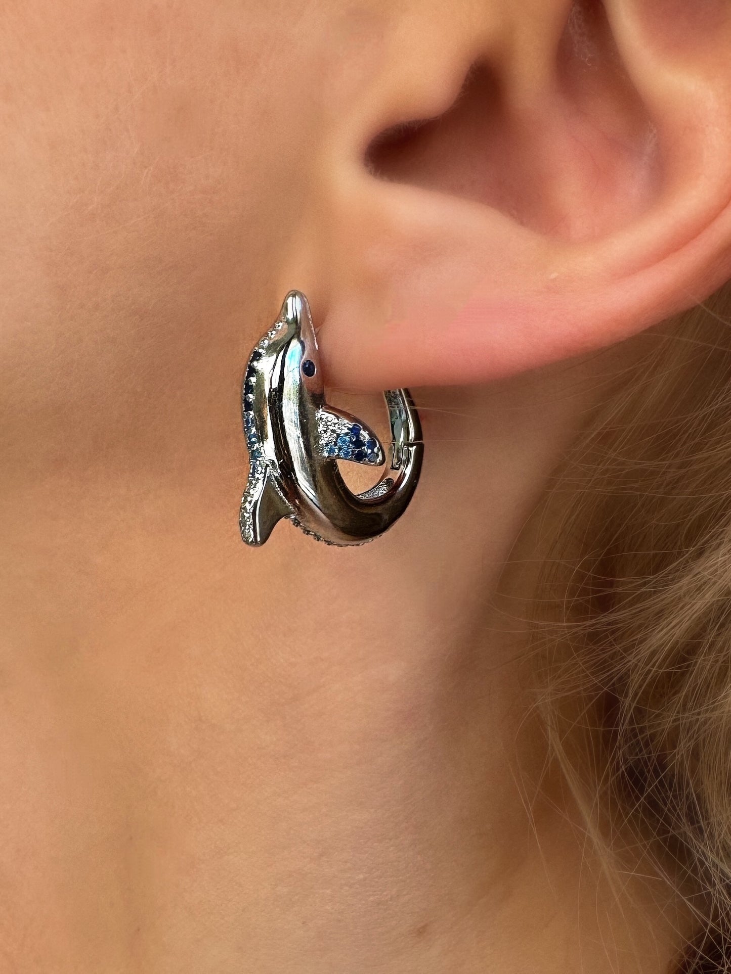 Dolphin Hoop Earrings