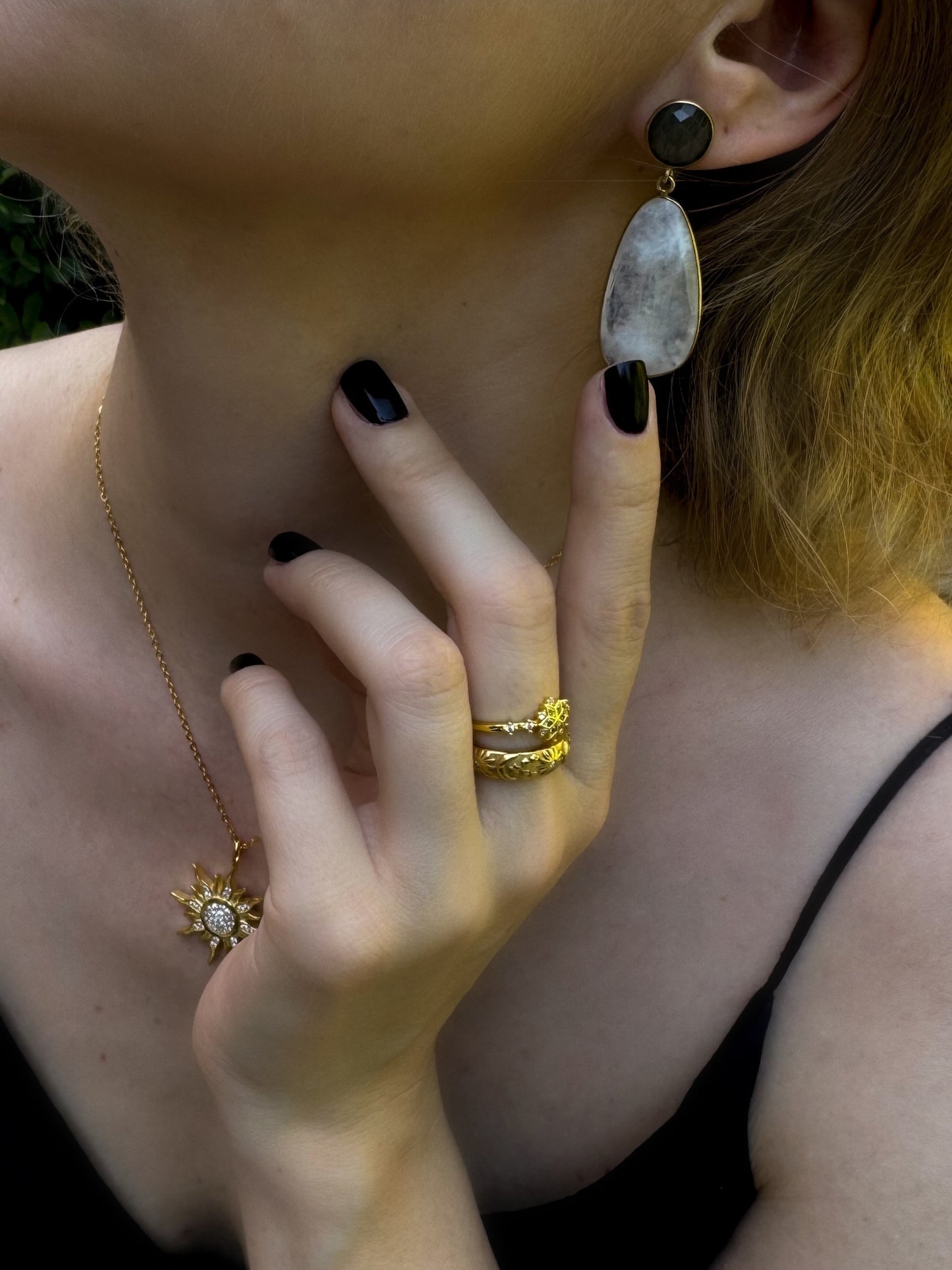 Moonstone & Labradorite Earrings