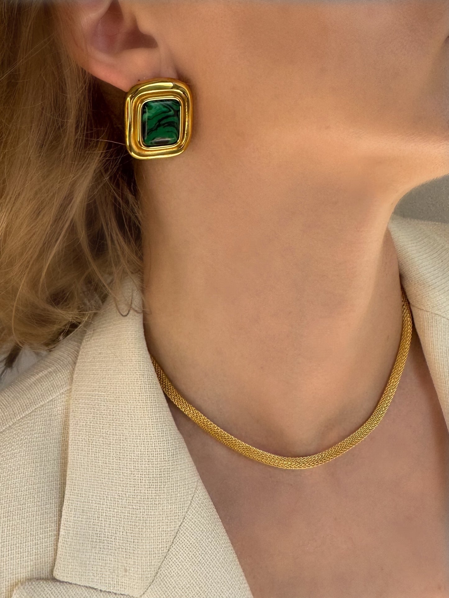 Malachite Earrings