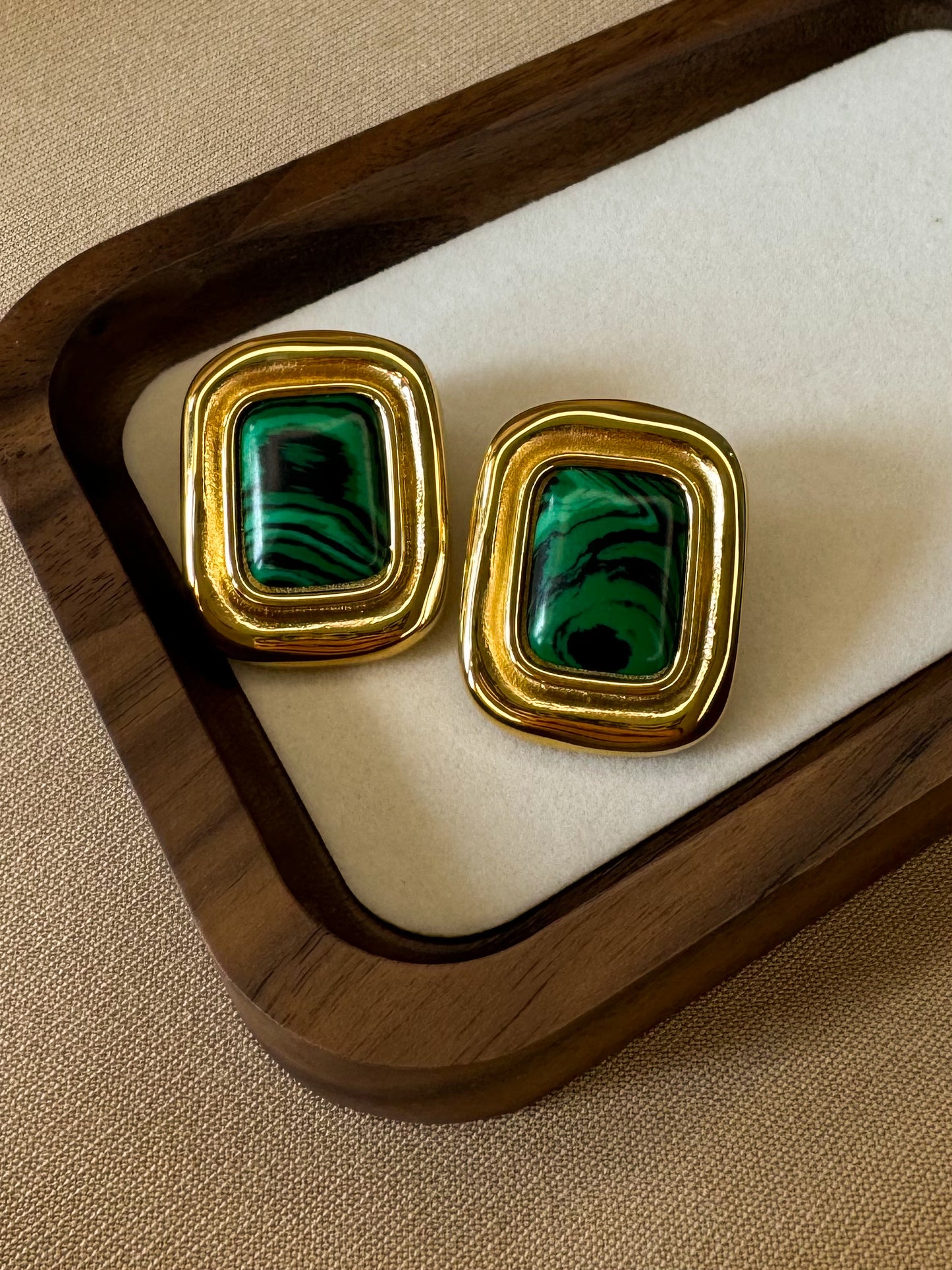 Malachite Earrings
