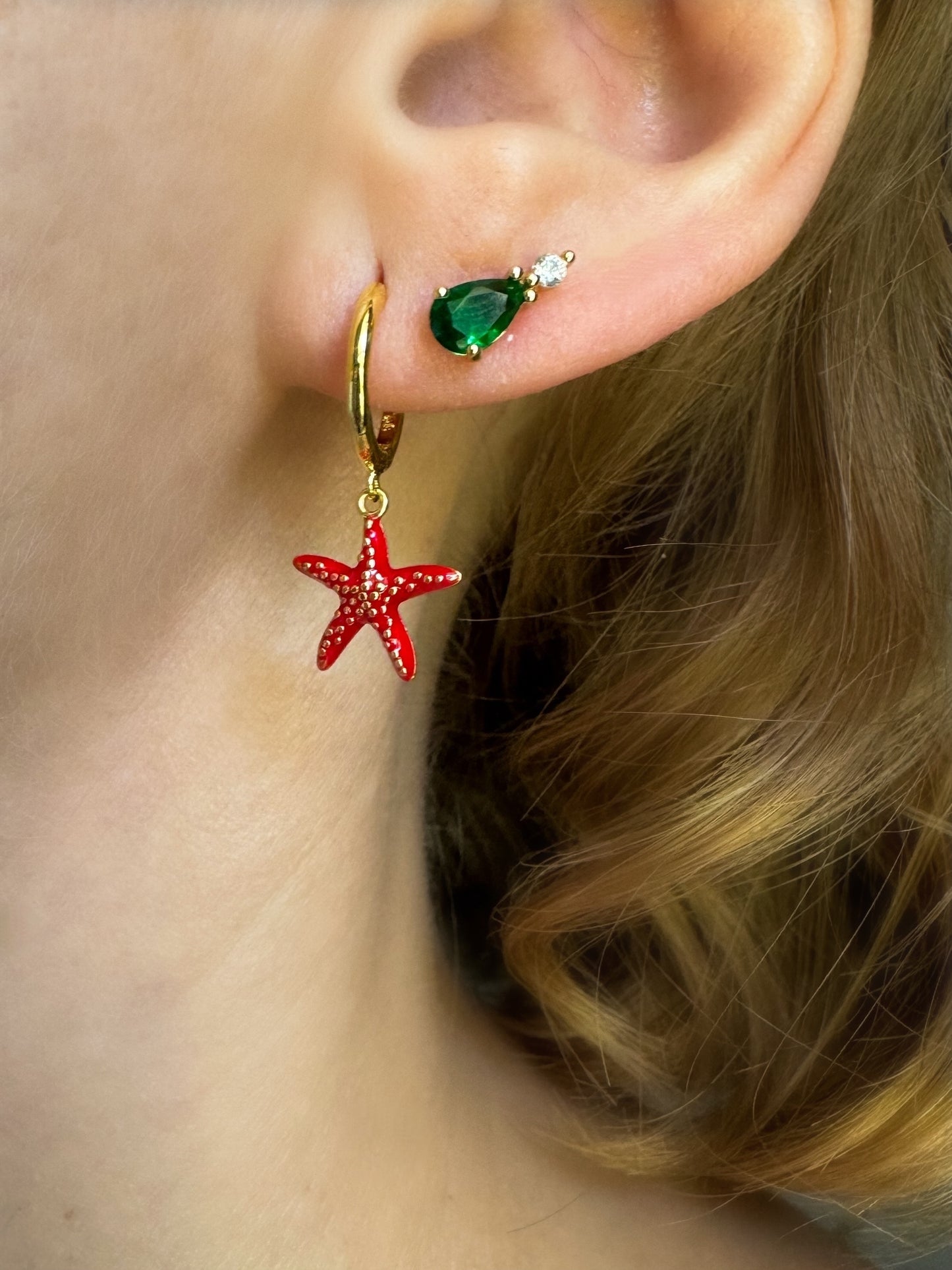 Green Stud Earrings