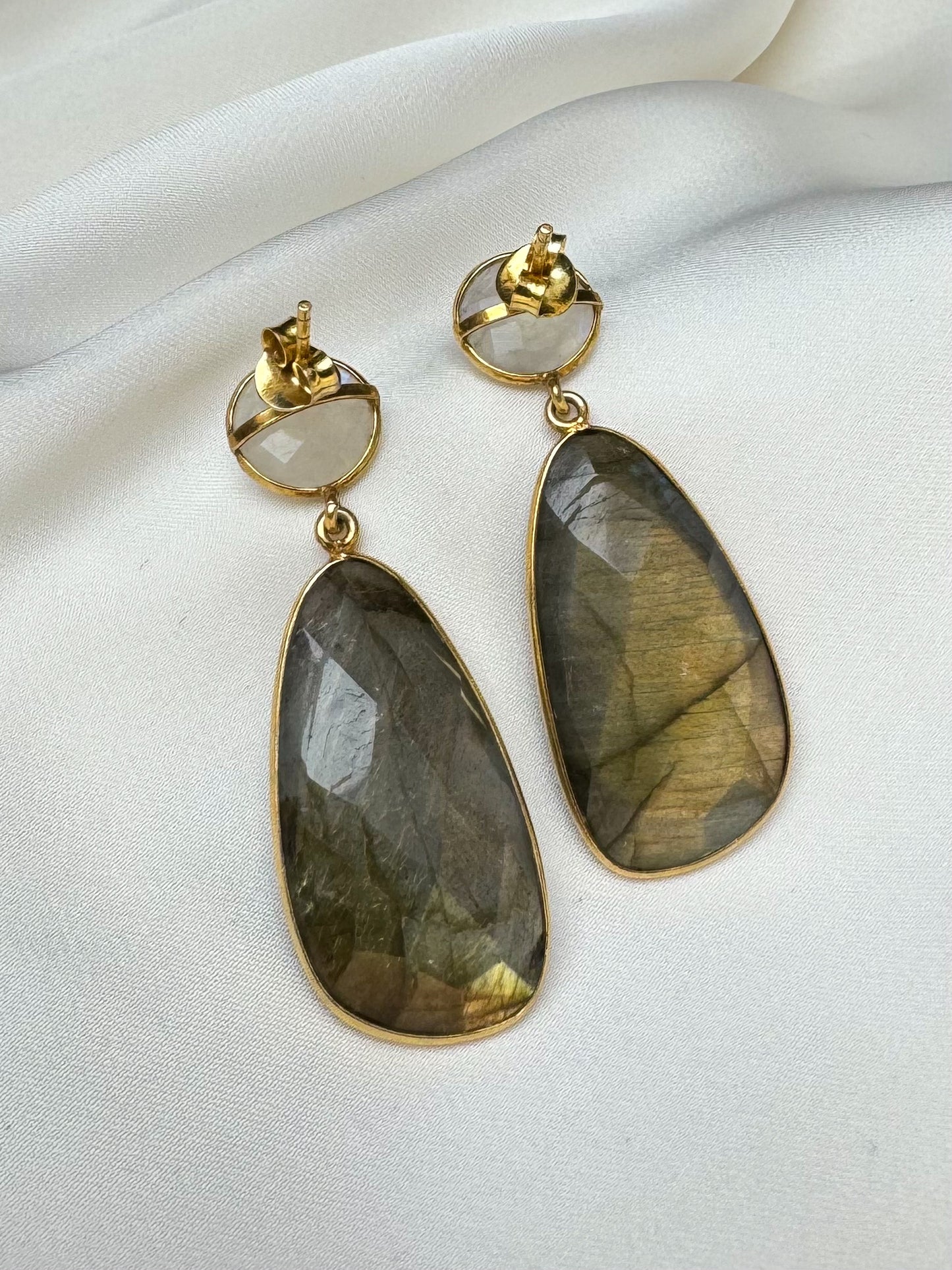 Labradorite & Moonstone Earrings