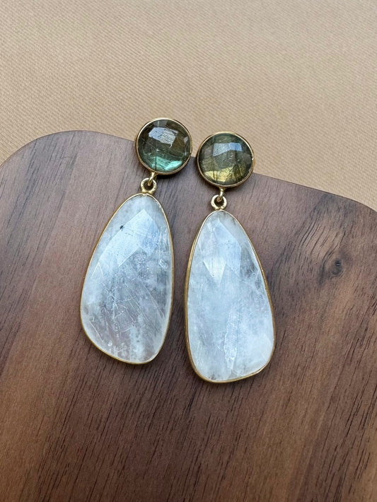 Moonstone & Labradorite Earrings