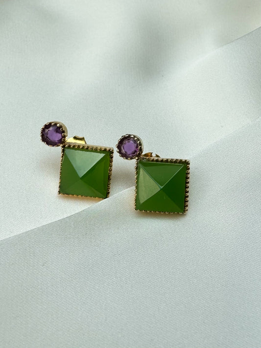 Green Onyx Earrings
