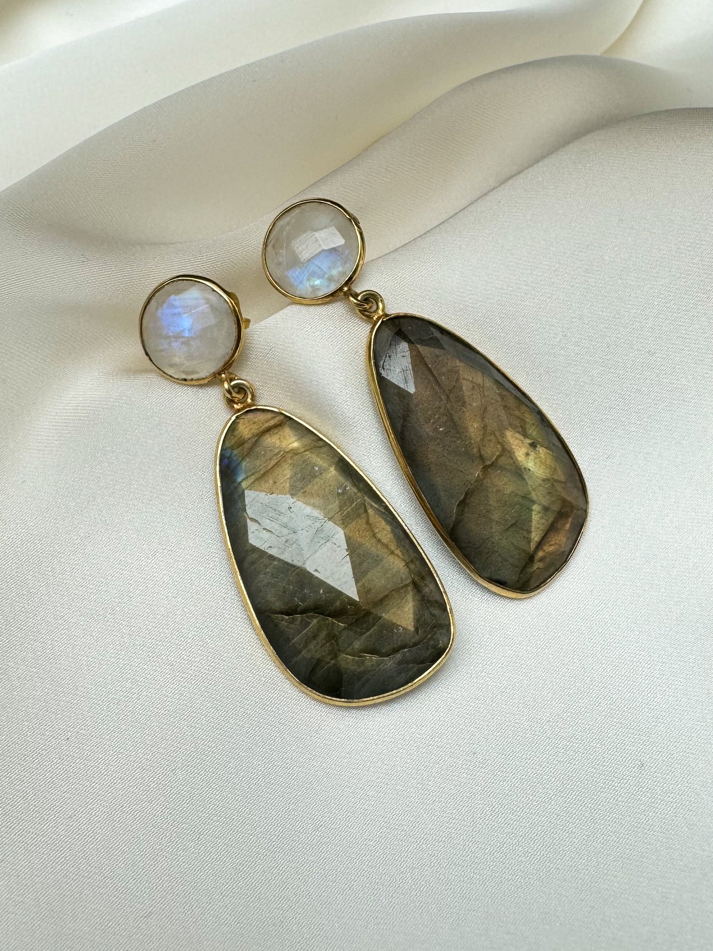 Labradorite & Moonstone Earrings