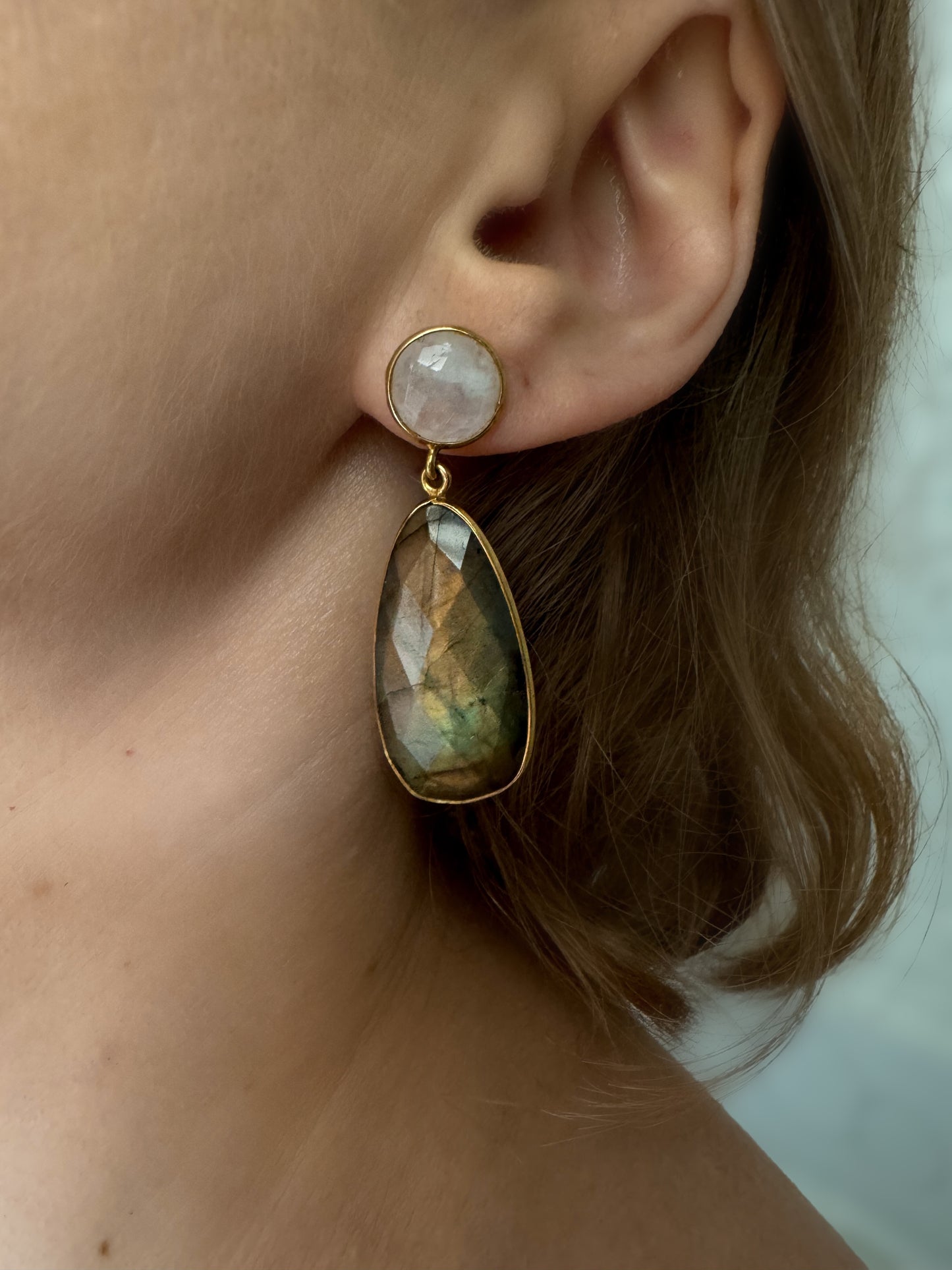 Labradorite & Moonstone Earrings