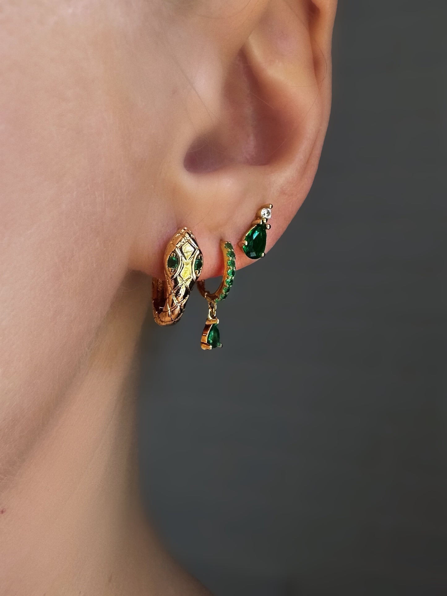 Snake Mini Hoop Earrings
