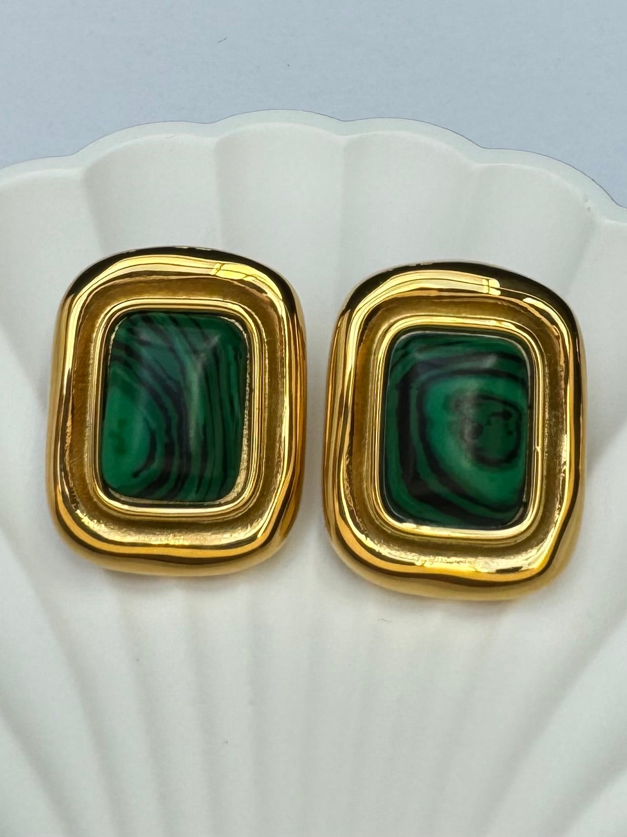 Malachite Earrings