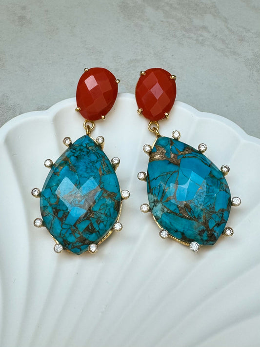 Turquoise Statement Earrings