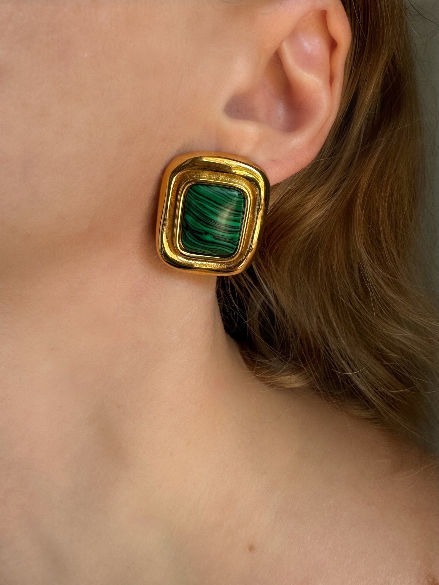 Malachite Earrings