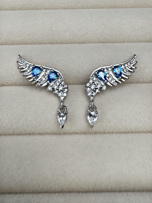 Wings Stud Earrings in Silver 2