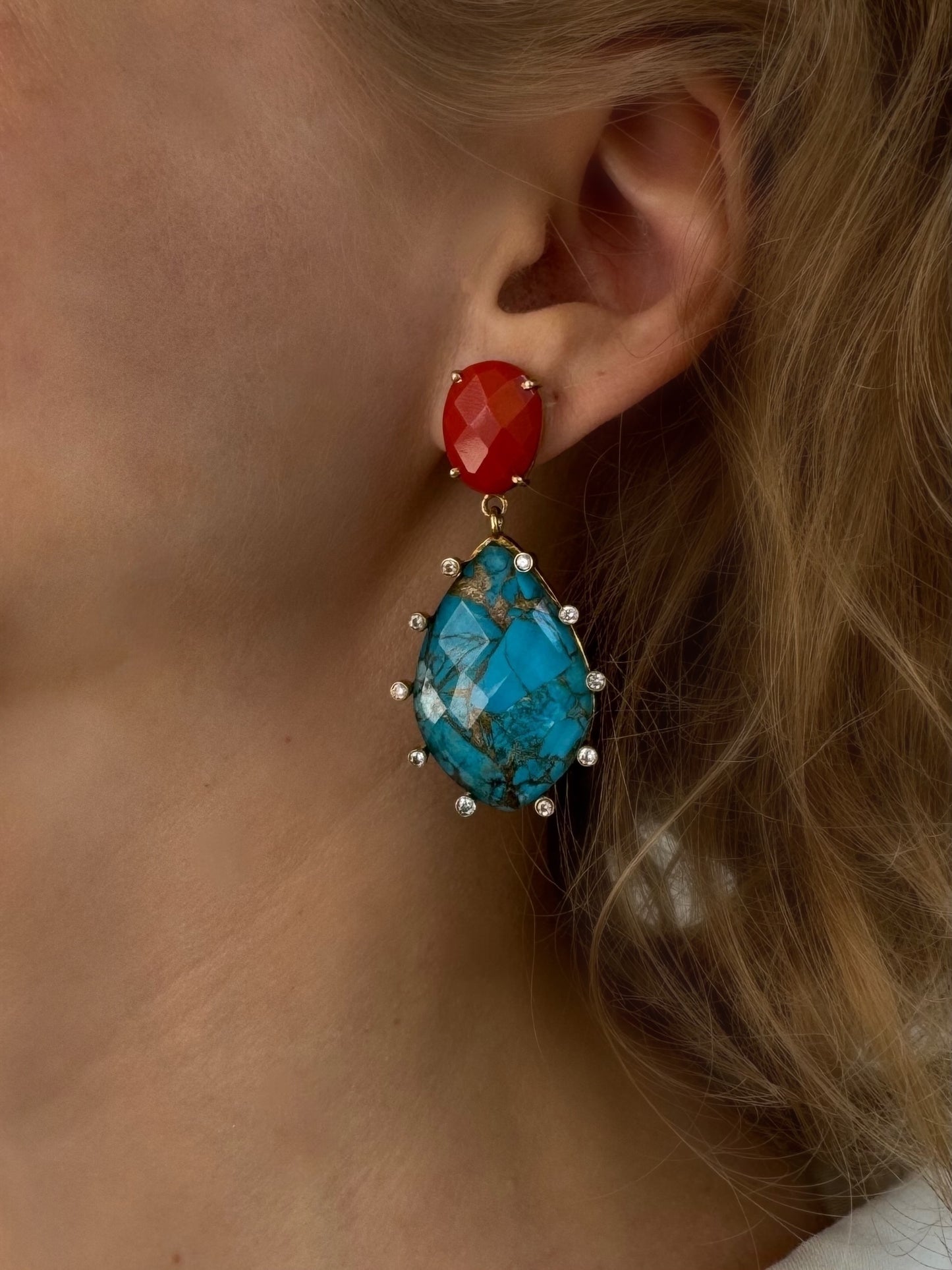 Turquoise Statement Earrings