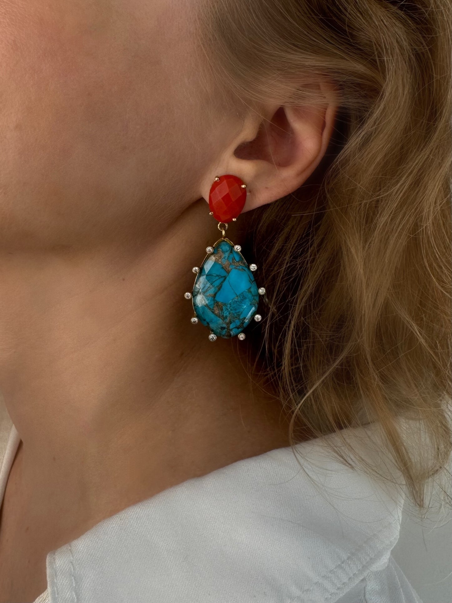 Turquoise Statement Earrings