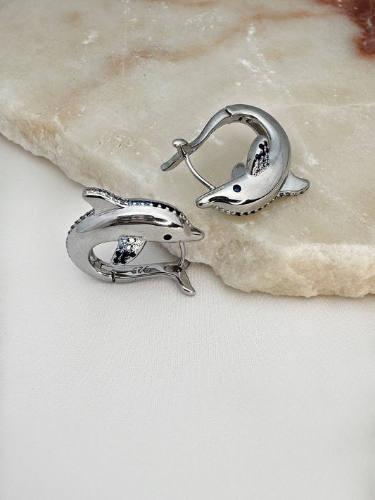 Dolphin Hoop Earrings