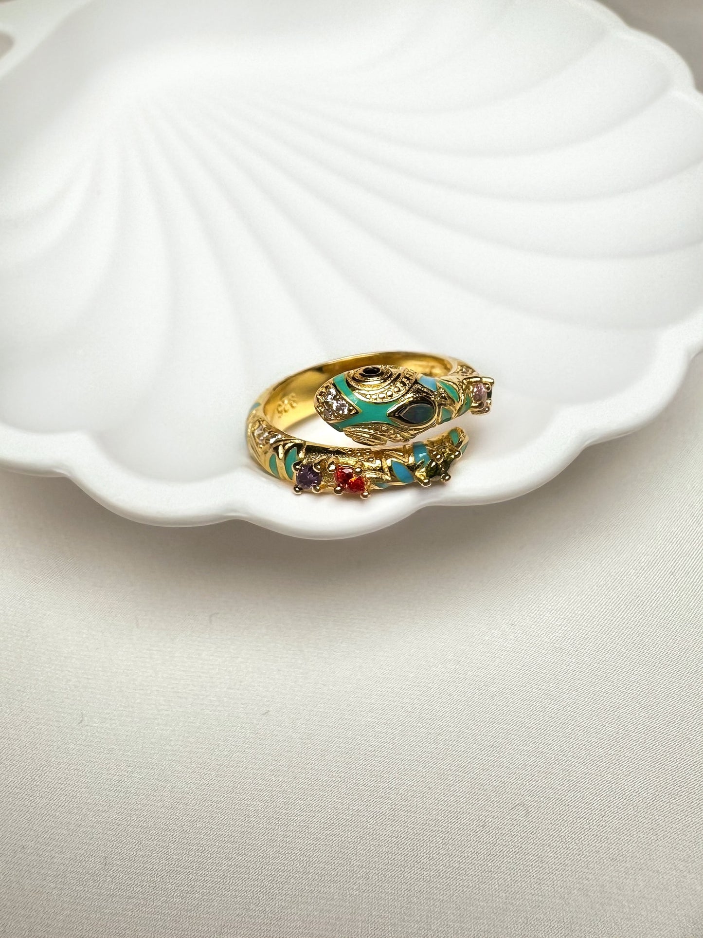 Blue Snake Ring
