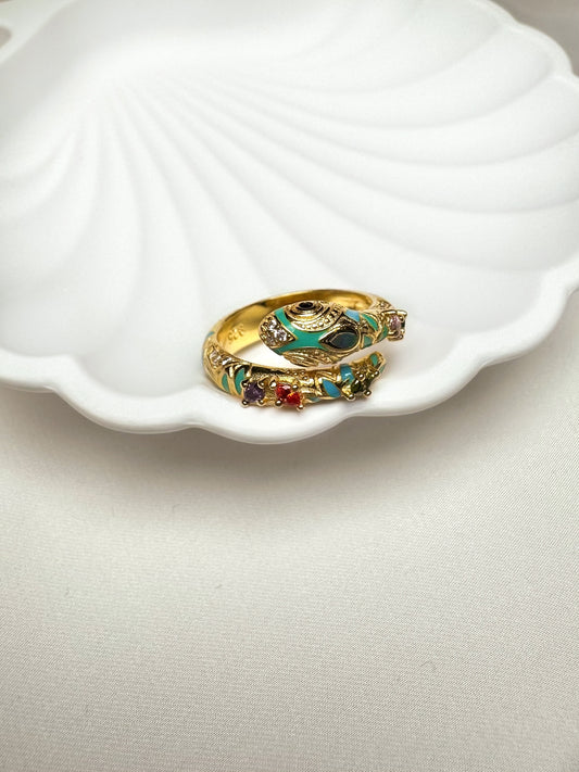 Blue Snake Ring