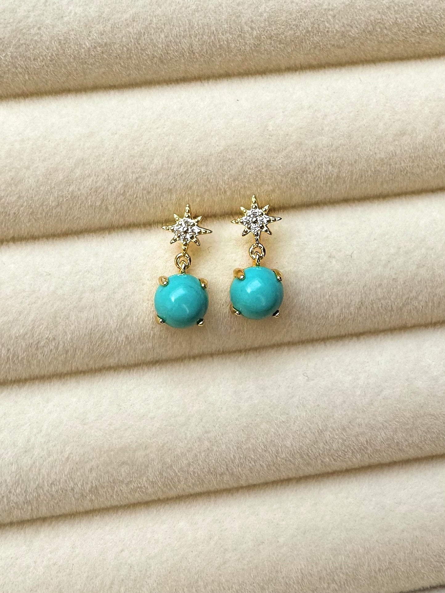 Turquoise Star Earrings