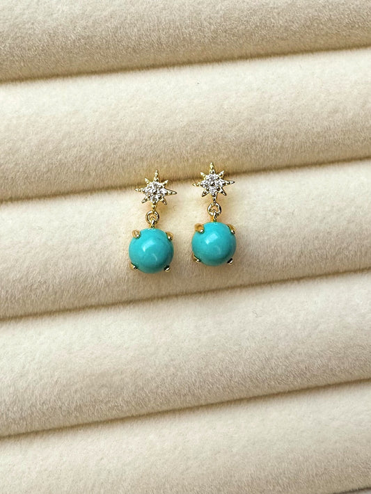Turquoise Star Earrings