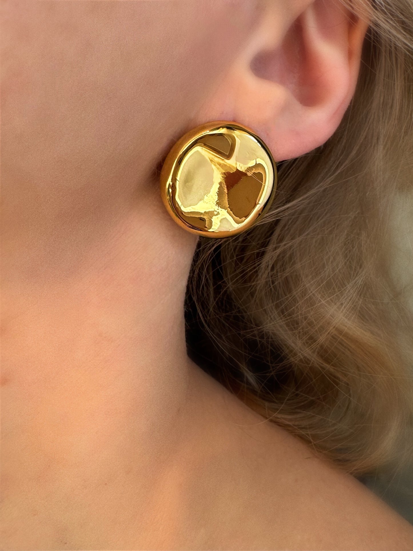 Round Golden Earrings